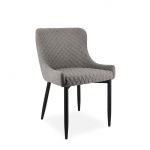 Décoration d'Autrefois Chaise Polyester Métal Gris 52x62x82cm