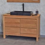 PARE GABIA Meuble sous vasque en teck massif 120 cm