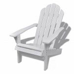 VidaXL Chaise de salon jardin en bois blanche chaise relaxation