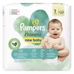 Pampers Couches Bébé Harmonie 2 - 5 Kg Taille 1 - Le Pack De 22 Couches