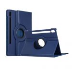 Xeptio Housse pour Samsung Galaxy Tab S9 FE 10,9 pouces (SM-X510/SM-X516/SM-X518) rotative 360 degrés bleue - Etui cover bleu S9 FE 10.9 protection