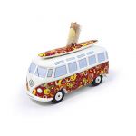 BRISA VW Collection - Tirelire Cochon Design Combi T1 Bus Samba avec Planche de Surf (Classic Bus/Rouge)