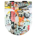 Olfa Abattant wood slim Dble descente assist&eacute;e imprim&eacute; graffs