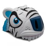 Casque de Vélo Crazy Safety Tigre Blanc pour les enfants de 2 à 7 ans - Sécurité vérifiée et certifié EN 1078