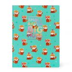 Legami Cahier à rayures larges - Format de page B5, Grand cahier à rayures, papier FSC certifié, 18,5 x 24,8 cm, thème Red Panda