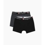 Champion Lot de 2 boxers unis basic Noir + Gris - Taille L;M;S;XL;XS;2XL