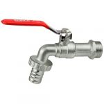 Invena 1/2" BSP Robinet Jardin Robinet Levier Type Robinet Rouge avec Bouchon