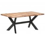 VidaXL Table de salle &agrave; manger 180x90x75 cm Bois solide avec finition