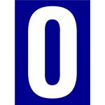 Novap Chiffre adh&eacute;sif N&deg; rue 0 sur carte