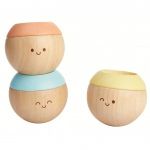 Plan Toys Têtes sensorielles en bois pastel