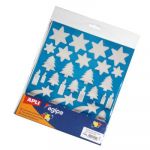Gommettes métallisées - Noël - Argent x 88