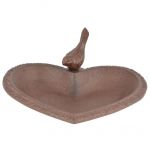 Esschert design Mangeoire &agrave; oiseau en fonte Joli coeur