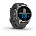 Garmin Montre connect&eacute;e fenix 7S, Silver avec bracelet gris