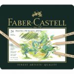 Faber-Castell Boîte métal de 24 crayons pastels pitt par