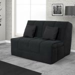 Relaxima Banquette Slyde 140 HOUSTON coton noir - matelas Simmons