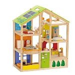 Hape Maison de poupée meublée Toute Saison