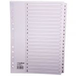 Exacompta Lot de 10 intercalaires imprimés à touches plastifiées - 20 touches az - A4 - Blanc - MWDA-ZZ