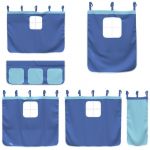 VidaXL Rideaux pour lit mezzanine bleu polyester