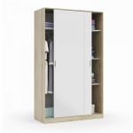 Armoire penderie design 2 portes coulissantes L120 x H200 cm Blanc c ne Atelier Mundo SA 469 Taille 120x50 (cm)