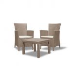 Allibert Rosario - Salon de jardin 2 places aspect rotin