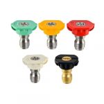 Phoenix Pack de 5 buses pulvérisateur pour pulvérisateur électrique - Buses de pulvérisation en aluminium pour jardinage, jets plat, droit et mousse, compatibilité PRO Sprayer et Dorsal Sprayer