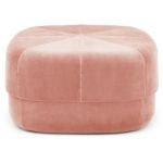 Normann Copenhagen Pouf Circus Large / Ø 65 cm - Velours rose blush en tissu