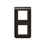 Legrand Plaque de finition verticale Mosaic pour 2x2 modules noir mat (079062L)