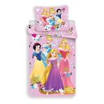 Princesses Housse de couette enfant Parure de lit 140x200cm Taie 70x90cm 100% coton