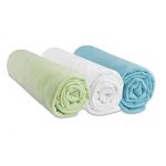 Easy Dort Lot de 3 Draps housse 50x100 cm Lit B&eacute;b&eacute;, Berceau Vintage 50 x 100 | 100% Coton | Anis Blanc Turquoise | Extensible | Sommeil sain | Marque | Certifi&eacute; Oeko-Tex | Qualit&eacute; | Fabriqu&eacute; en Europe
