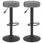 VidaXL Tabourets De Bar 2 Pcs Gris Fonc&iquest;&iquest; Velours