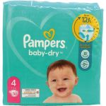Pampers Couches baby-dry taille 4 Maxi, 9-14 kg