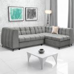 Canapé d'angle convertible Chessy Velours Gris