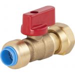 EUROSANIT Tout Push - vanne 1/4 tour femelle &eacute;crou libre F1/2 &Oslash;12 noyon & thiebault