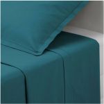 Atmosphera Drap Plat "Int&eacute;rieur" 240x290cm Bleu Canard