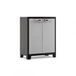 Keter Armoire Basse TITAN - Noir et Gris - 80 x 44 x 100 cm