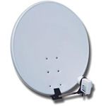 D2 diffusion Antenne parabole satellite - 80 cm - en acier - avec LNB universel - blanche
