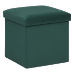 Pouf pliant Tess 38x38cm vert cèdre