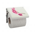 MSV Porte Rouleau Papier Wc Mural MDF & Inox LANYU Blanc