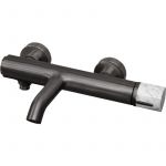 Essebagno Manopola mitigeur bain-douche gun métal marbre - Gris