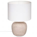 Atmosphera Lampe à Poser en Céramique "Davia" 39cm Blanc