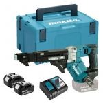 Makita Visseuse automatique sans fil DFR551RTJ 18 V 5.0 Ah Li-Ion + batterie, + 2 batteries, + chargeur