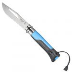 Opinel N&deg;08 Outdoor 254268 Couteau dext&eacute;rieur avec lani&egrave;re bleu