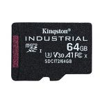 Kingston MicroSDHC Industrial C10 A1 carte pSLC Single Pack 64 Go