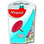 Maped Boîte de 100 punaises en acier galvanise (10 mm)