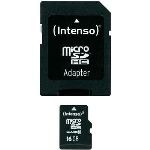 Intenso 3413470 - Carte m&eacute;moire microSDHC 16 Go classe 10 avec adaptateur SD