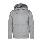 Nike Sweat à Capuche de Football Zippé en Molleton pour jeunes Unisexe - Gris Foncé Heather/Noir - Taille S