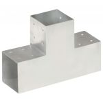VidaXL Connecteur de poteau Forme en T Métal galvanisé 101x101 mm