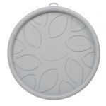 Eda Plastiques Soucoupe &agrave; roulettes gris b&eacute;ton &Oslash; 34,5 cm