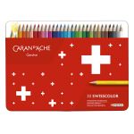Caran d'Ache Swisscolor 30 Couleurs vives et intenses Permanents résistants à l'eau