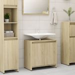 VidaXL Armoire de salle de bain Ch&ecirc;ne sonoma 60x33x58 cm Agglom&eacute;r&eacute;. Produit Neuf ! Garantie 0 ans !
